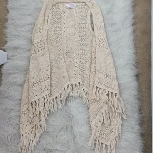 Justice crochet cardigan